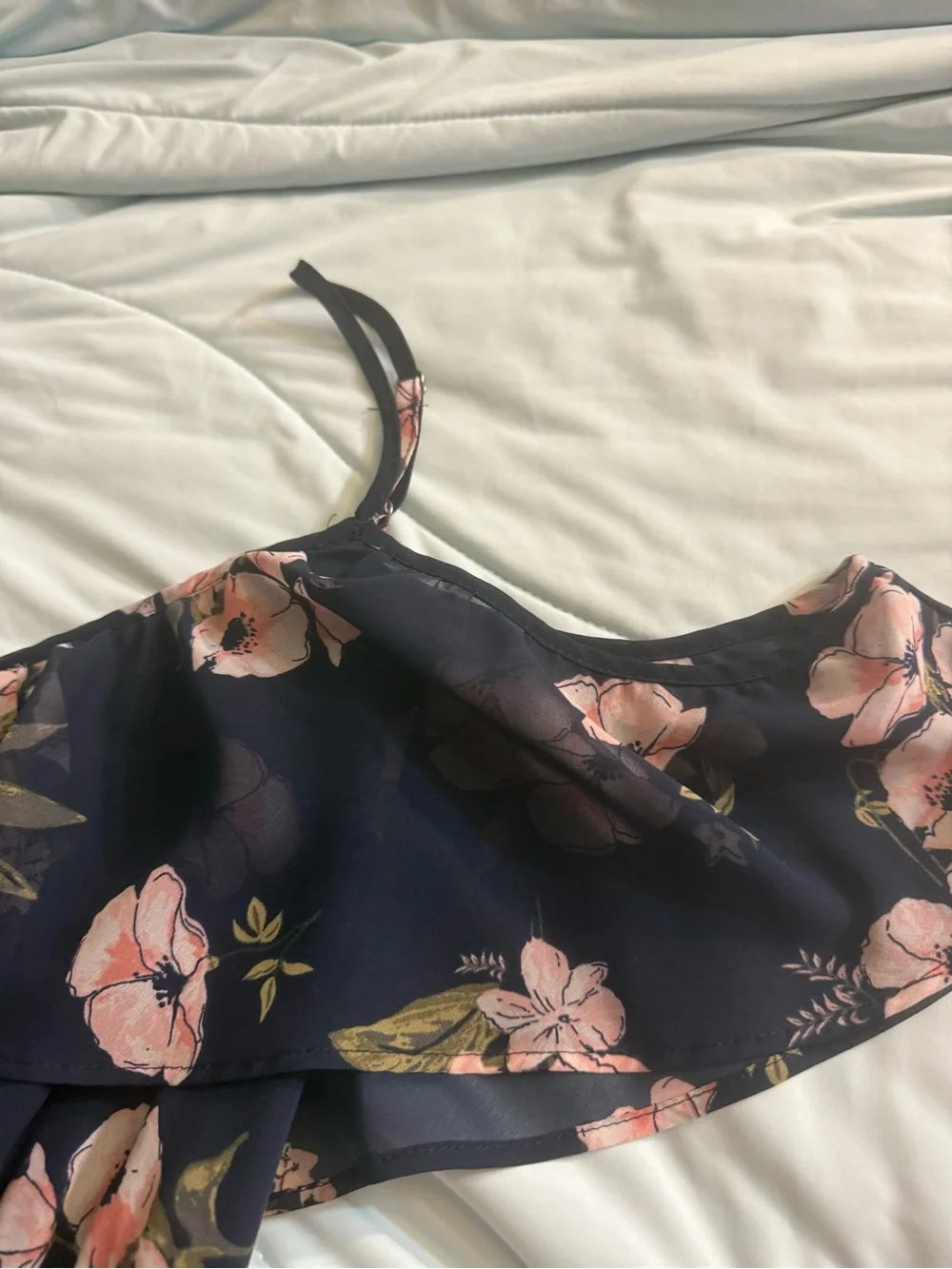 Abercrombie & Fitch Navy Dress with Pink Floral Accents